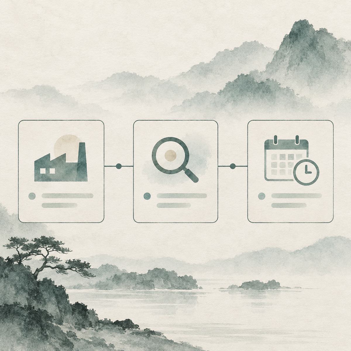 Schematic: three Contact intake fields — product/industry, concern, timeline